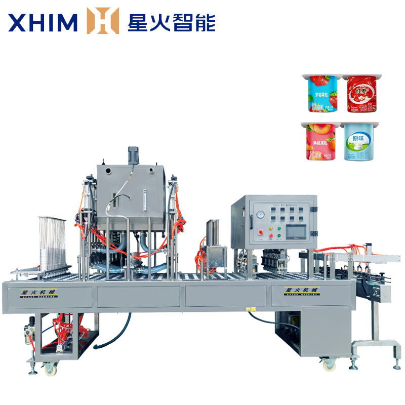 盒裝酸奶灌裝封口機-大型自動封口機