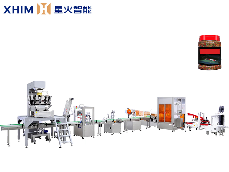 全自動組合秤灌裝生產線-大型顆粒灌裝