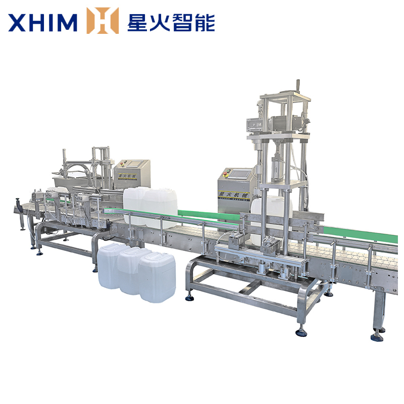 大型稱(chēng)重灌裝旋蓋機(jī)-全自動(dòng)灌裝旋蓋一體機(jī)